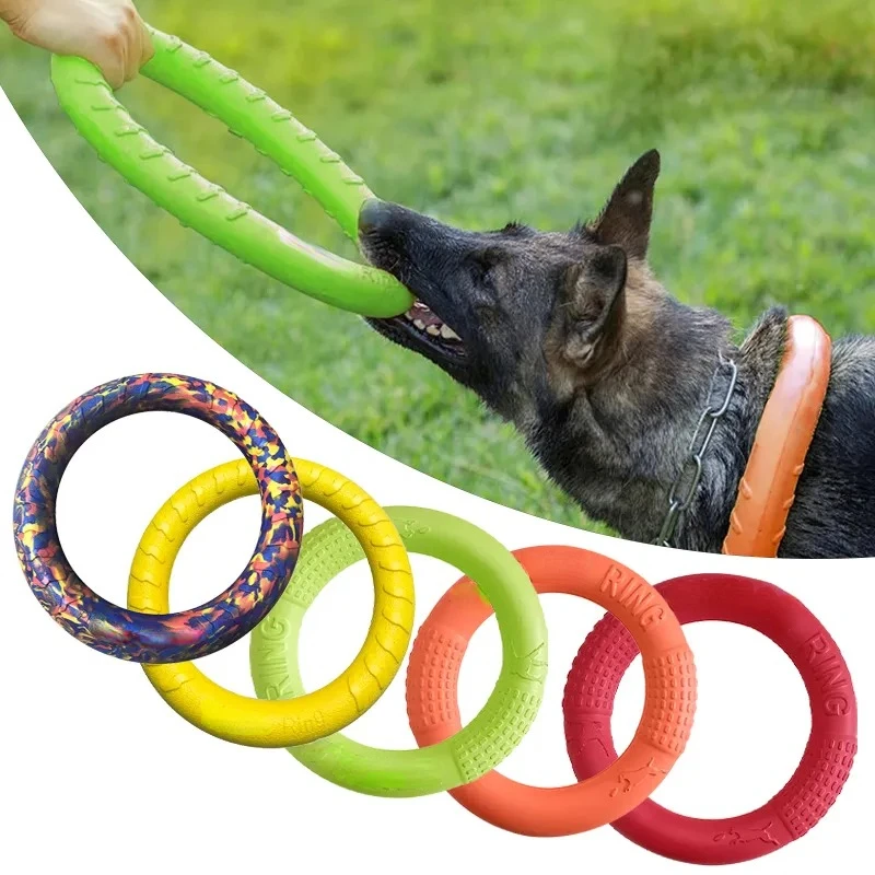 Indestructible Dog Chew Toy - أقراص تحلق إيفا الكلب التدريب الدائري