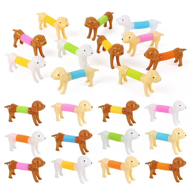 Interactive Squeaky Plush Dog Toy - لعبة كلاب متينة وملونة قابلة للتمدد
