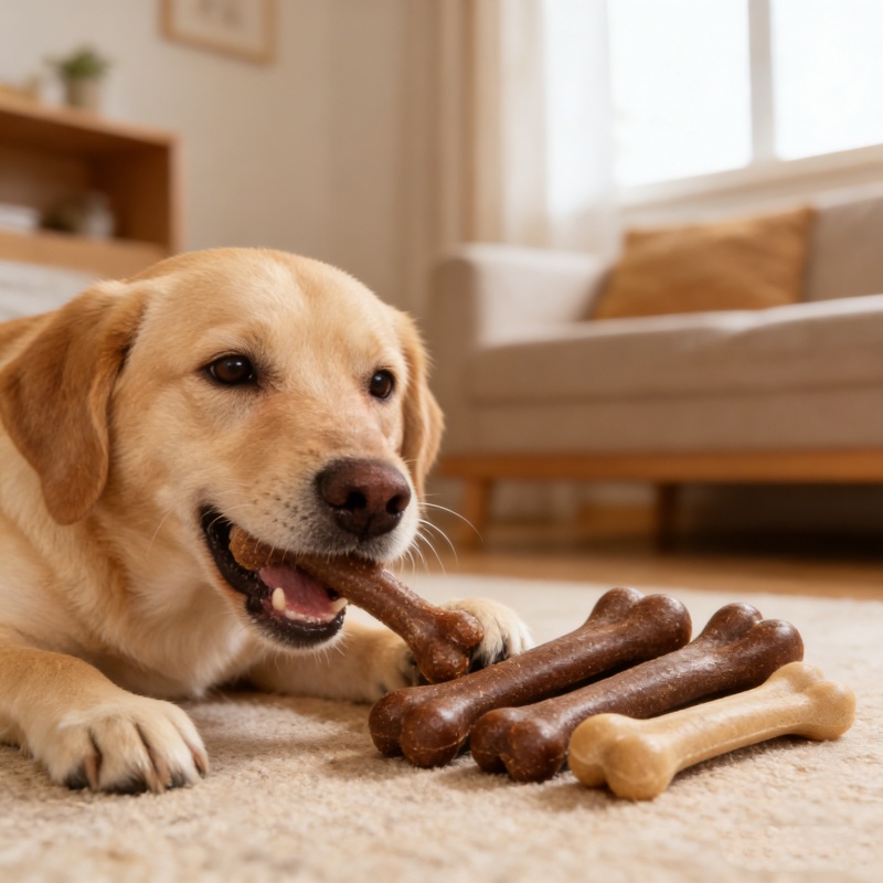 لعبة مضغ للكلاب بنكهة اللحم ال - مراجعة Teeth Cleaning Dog Chew Bone وسعره